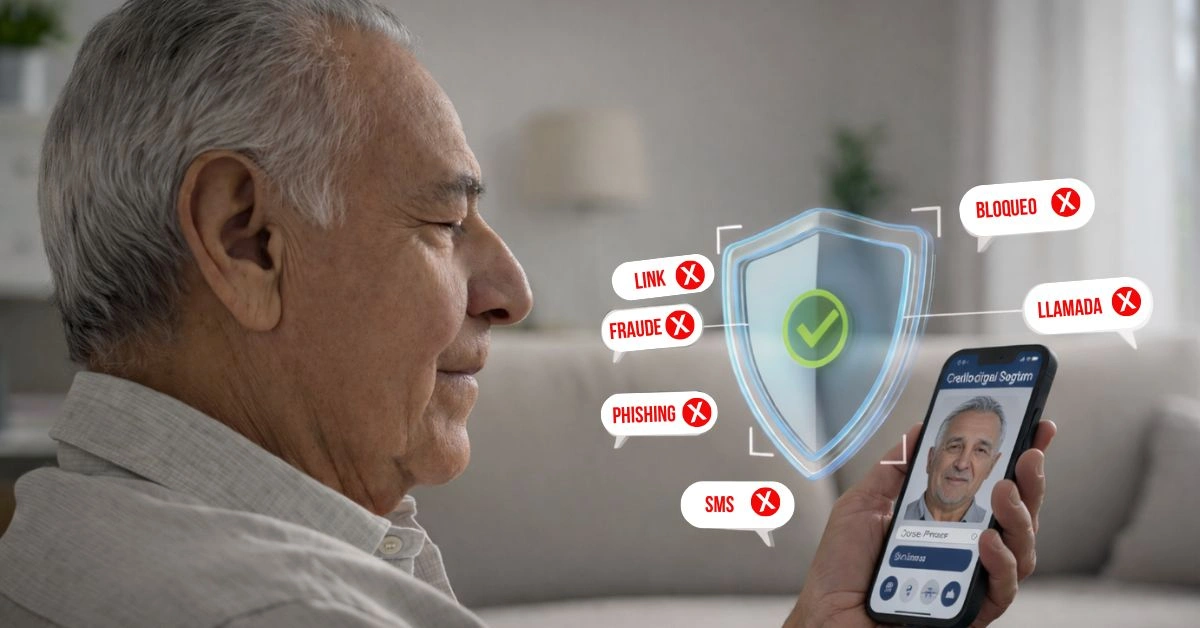 Pensionado realizando validación facial wd- Soluciones po Libranza