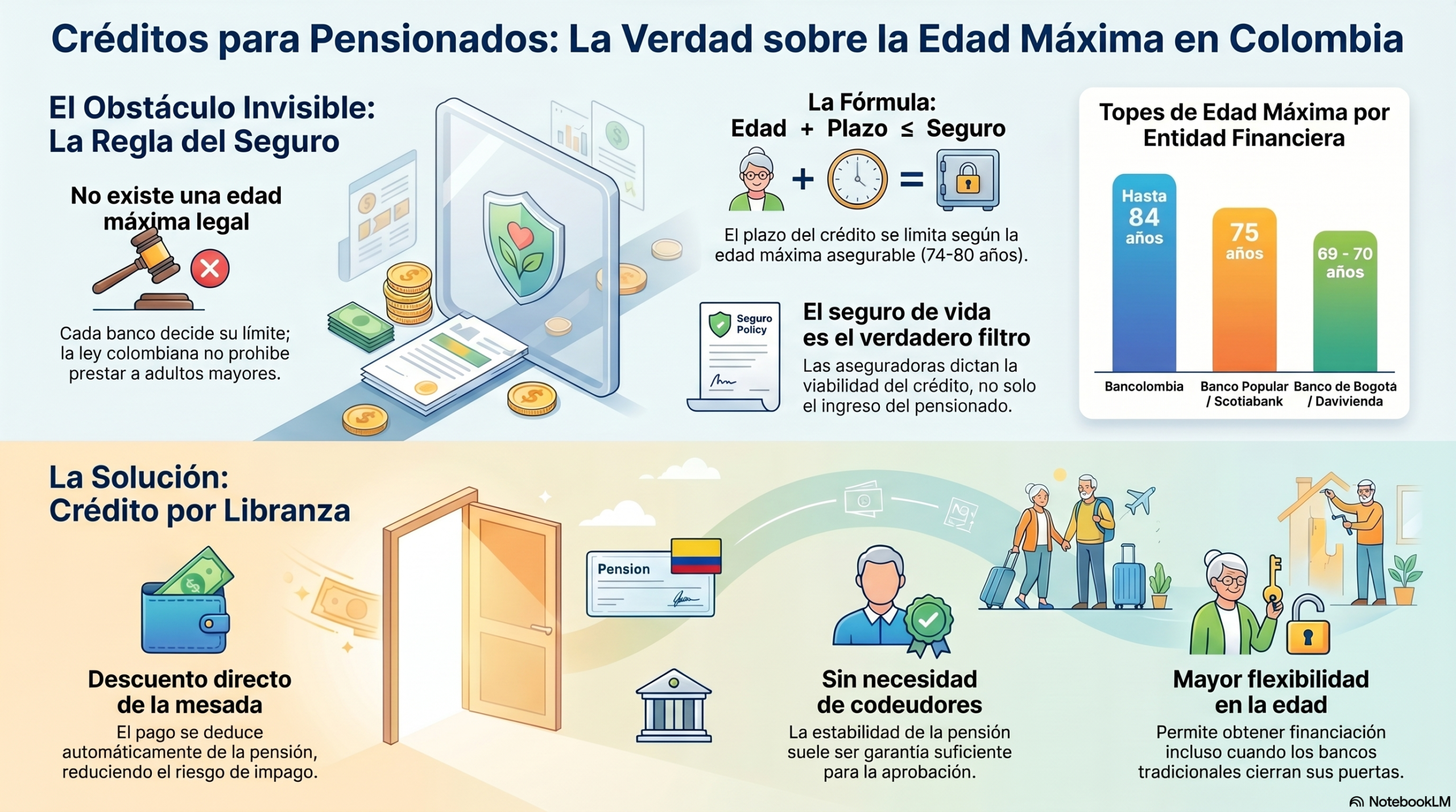 Infografía créditos pensionados